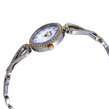 Bulova Analog Crystals Mother of Pearl Dial Silver Steel Strap Watch for Women - 98X109