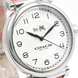 Coach Madison White Dial Black Leather Strap Watch for Women - 14502406