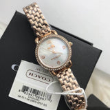 Coach Delancey White Dial Rose Gold Steel Strap Watch for Women - 14502479