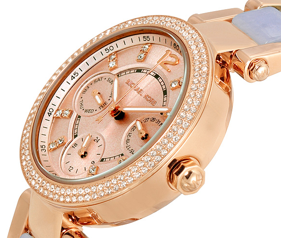 Michael Kors Parker Gold Dial Two Tone Steel Strap Watch for Women