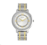 Guess Montauk Silver Dial Two Tone Steel Strap Watch for Women - W0933L5