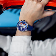 Tag Heuer Formula 1 Gulf Edition Blue Dial Blue Leather Strap Watch for Men - CAZ101N.FC8243