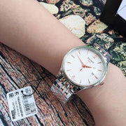 Tissot T Classic Tradition White Dial Two Tone Mesh Bracelet Watch For Men - T063.610.22.037.01