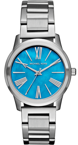 Michael Kors Hartman Quartz Blue Dial Silver Steel Strap Watch For Women - MK3519