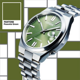 Citizen x Pantone Automatic Peaceful Green Dial Silver Steel Strap Watch For Men - NJ0158-89Z