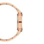 Daniel Wellington Iconic Link White Dial Rose Gold Steel Strap Watch For Women - DW00100209