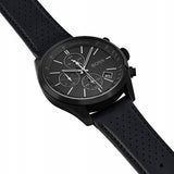 Hugo Boss Grand Prix Black Dial Black Leather Strap Watch for Men - 1513474