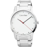 Calvin Klein City Quartz White Dial Silver Steel Strap Watch for Men - K2G2G1Z6