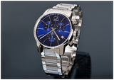 Calvin Klein City Chronograph Blue Dial Silver Steel Strap Watch for Men - K2G2714N