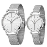 Calvin Klein Even Quartz White Dial Silver Steel Strap Watch for Women - K7B21126