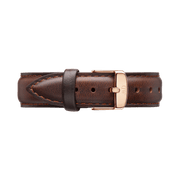 Daniel Wellington Classic Petite York White Dial Brown Leather Strap Watch For Women - DW00100176