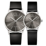 Calvin Klein Minimal Black Dial Black Leather Strap Watch for Women - K7622107