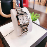 Tissot T Wave Diamonds Mother of Pearl Dial Silver Steel Strap Watch for Women - T02.1.285.74