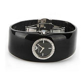 Emporio Armani Casual Analog Black Dial Black Leather Strap Watch For Women - AR0739