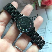 Marc Jacobs Baker Black Dial Black Steel Strap Watch for Women - MBM3425