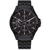 Tommy Hilfiger Shawn Quartz Black Dial Black Steel Strap Watch for Men - 1791611