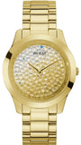 Guess Crush Gold Dial Gold Steel Strap Watch For Women - GW0020L2