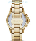 Michael Kors Everest Chronograph Gold Dial Gold Steel Strap Watch for Women - MK5871