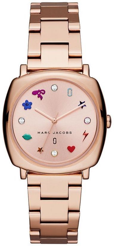 Marc Jacobs Mandy Rose Gold Dial Rose Gold Steel Strap Watch for Women