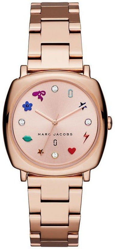Marc Jacobs Mandy Rose Gold Dial Rose Gold Steel Strap Watch for Women
