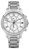 Tommy Hilfiger Claudia White Dial Silver Steel Strap Watch for Women - 1781819