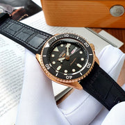 Seiko 5 Sport SKX Automatic Black Dial Black Silicone Strap Watch For Men - SRPD76K1