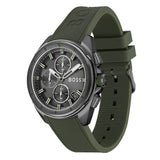 Hugo Boss Volane Chronograph Grey Dial Green Rubber Strap Watch For Men - 1513952