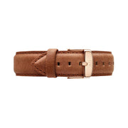Daniel Wellington Dapper Durham White Dial Brown Leather Strap Watch For Men - DW00100115