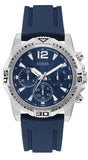 Guess Commander Blue Dial Blue Rubber Strap Watch for Men - GW0211G1