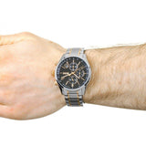 Hugo Boss Grand Prix Black Dial Two Tone Steel Strap Watch for Men - 1513473