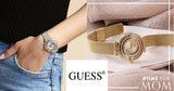 Guess Dream Quartz Gold Dial Gold Mesh Strap Watch For Women - GW0550L2