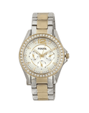 Fossil Riley White Dial Two Tone Steel Strap Watch for Women - ES3204