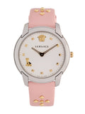 Versace Audrey Quartz White Dial Pink Leather Strap Watch for Women - VELR00119