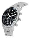 Fossil Goodwin Chronograph Black Dial Silver Steel Strap Watch for Men - FS5412