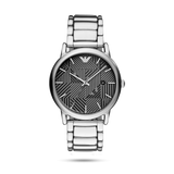 Emporio Armani Classic Quartz Grey Dial Silver Steel Strap Watch For Men - AR11134