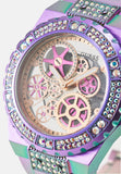 Guess Fusion Chronograph Purple Dial Purple Steel Strap Watch for Women - GW0552L4