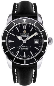 Breitling Superocean Heritage 42mm Black Leather Strap Mens Watch - A1732124