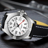 Breitling Avenger Automatic GMT 43 White Dial Black Nylon Strap Watch for Men - A32397101A1X1