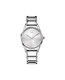 Calvin Klein Stately Silver Dial Silver Steel Strap Watch for Women - K3G2312W