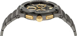 Versace Greca Icon Quartz Black Dial Black Steel Strap Watch For Men - VEZ900521