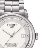 Jam Tangan Pria Tissot T Classic Luxury Powermatic 80 White Dial Silver Steel Strap - T086.408.11.016.00
