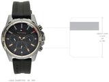 Tommy Hilfiger Mason Black Dial Black Rubber Strap Watch for Men - 1791792