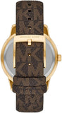 Michael Kors Tibby Multifunction Gold Dial Brown Leather Strap Watch For Women - MK6966