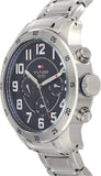 Tommy Hilfiger Trent Quartz Blue Dial Silver Steel Strap Watch for Men - 1791053