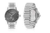 Hugo Boss Oxygen Grey Dial Silver Steel Strap Watch for Men - 1513596