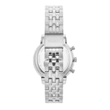 Fossil Neutra Chronograph Silver Dial Silver Steel Strap Watch for Women - ES5217