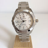 Jam Tangan Pria Tag Heuer Aquaracer Automatic White Dial Silver Steel Strap - WAY2111.BA0928