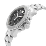 Movado Series 800 Chronograph Black Dial Silver Steel Strap Watch For Men - 2600110