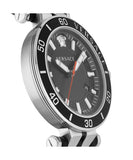Versace Greca Sport Quartz Black Dial Black Leather Strap Watch For Men - VEZ300221