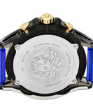 Versace Icon Active Chronograph Black Dial Blue Rubber Strap Watch For Men  VEZ700521